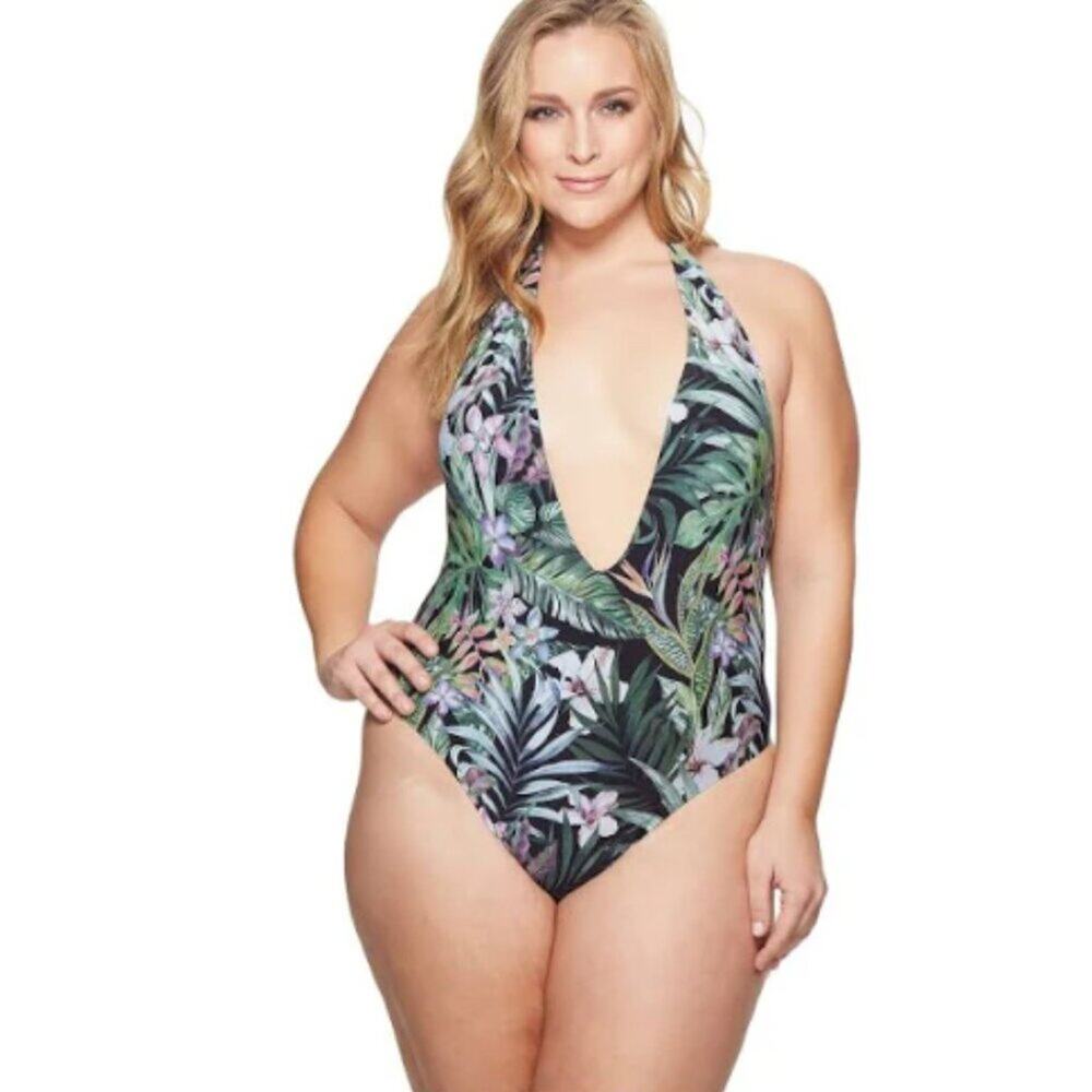 Sports Illustrated Secret Garden backless one piece swimsuit size 20 NWT